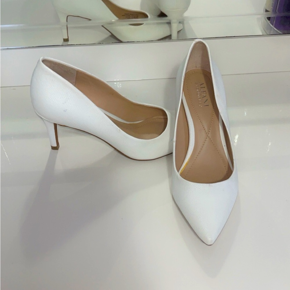 Alfani White Heels
